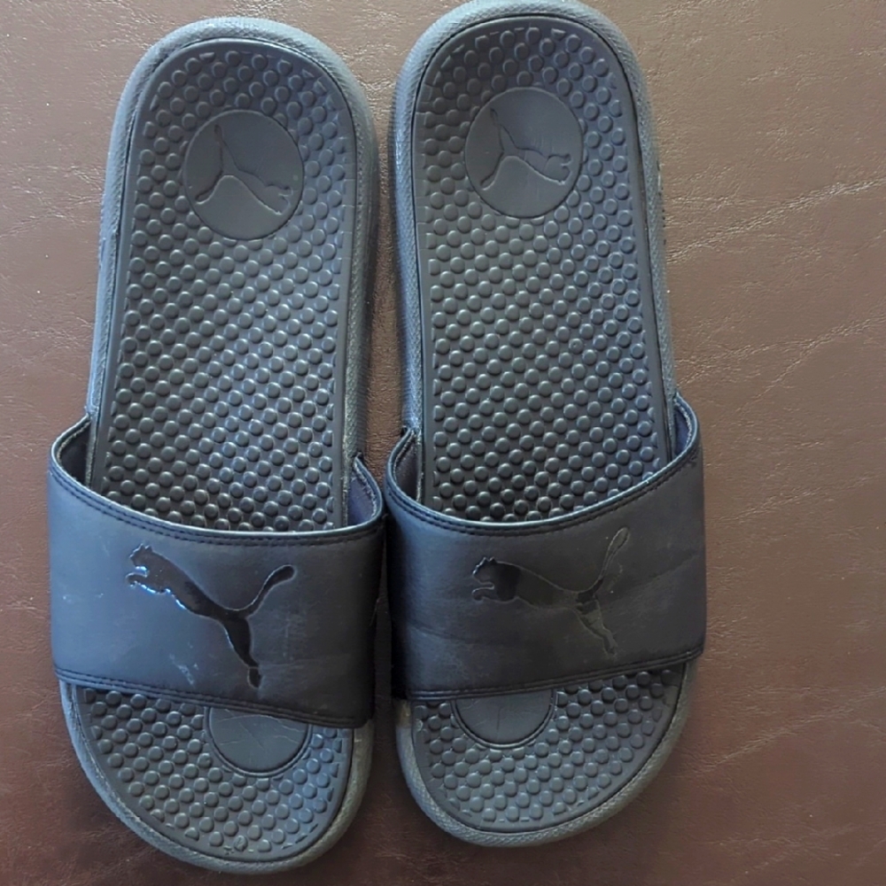 Puma Black Slide Sandals